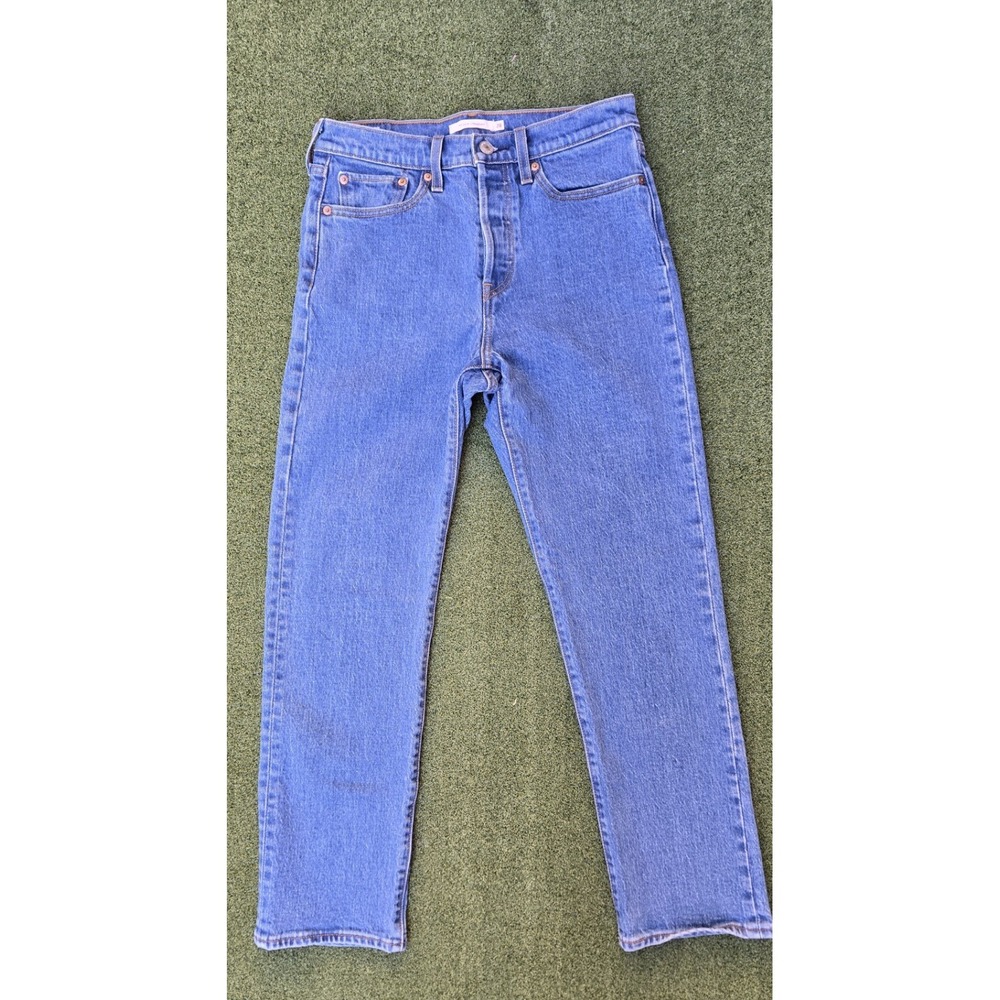 Levi's Women's High Rise Straight Leg Jeans Blue Denim Vintage - Picture 3 of 12